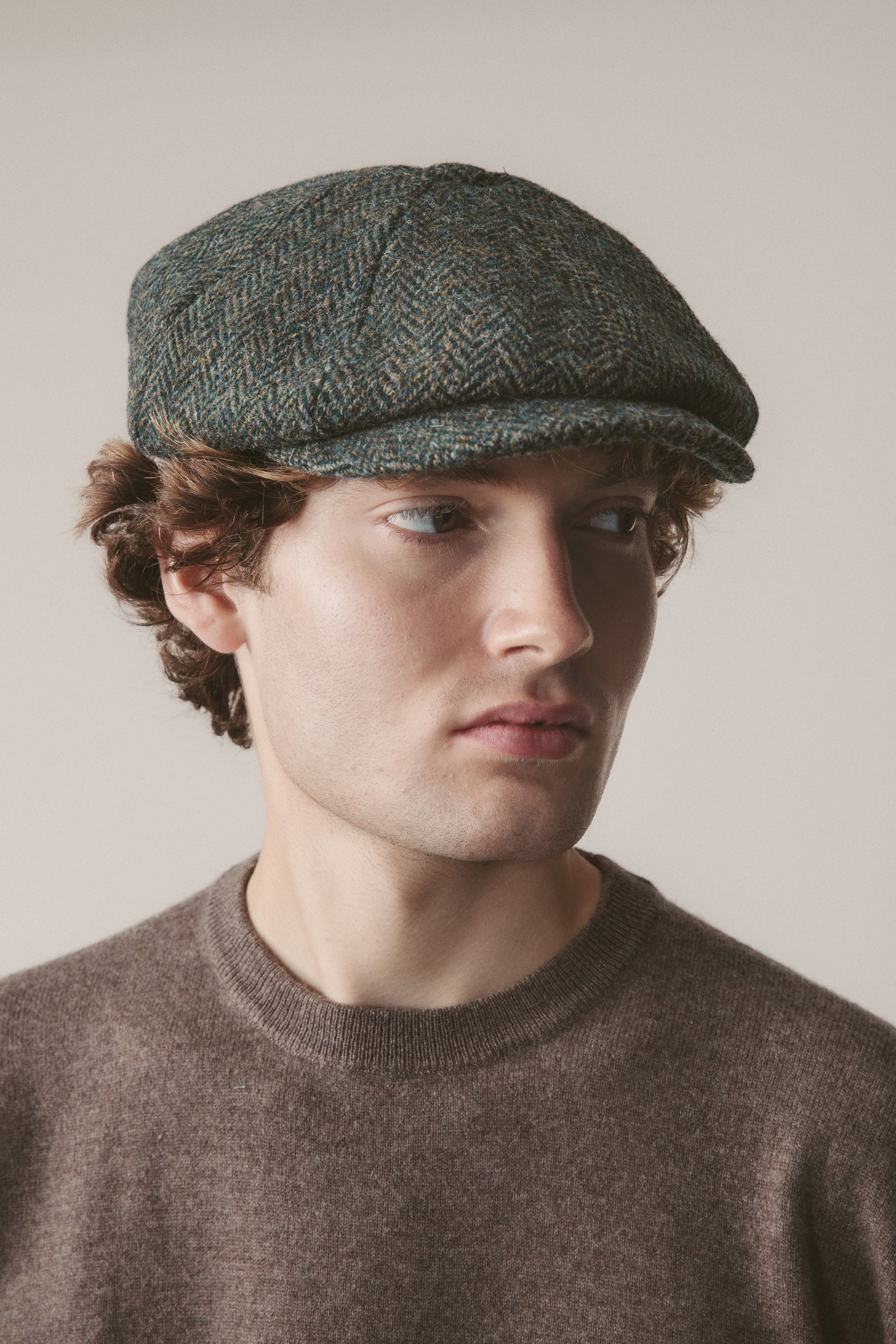 Harris Tweed Carloway Hat Dark Green Herringbone – Kiltane