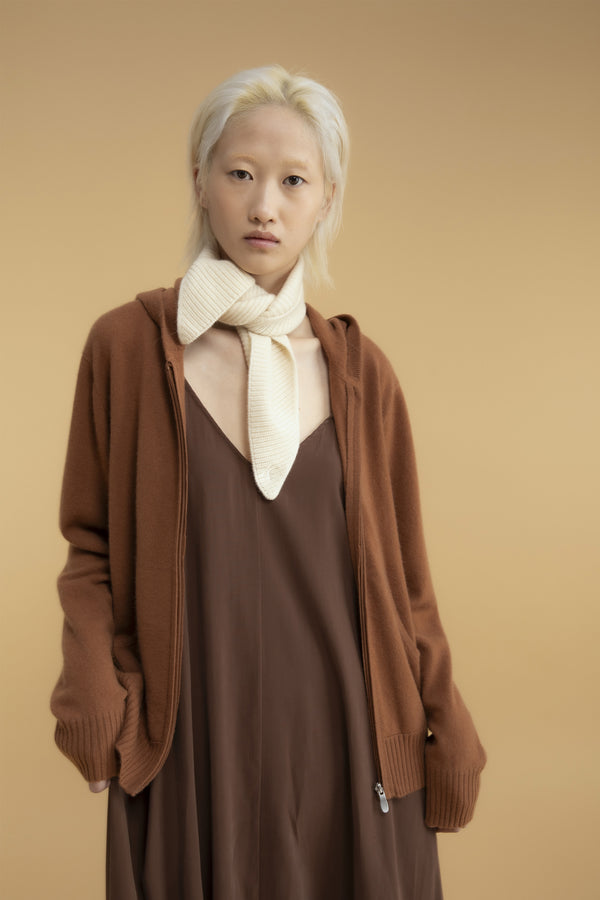 Knitted Cashmere Neck Tie - Cream