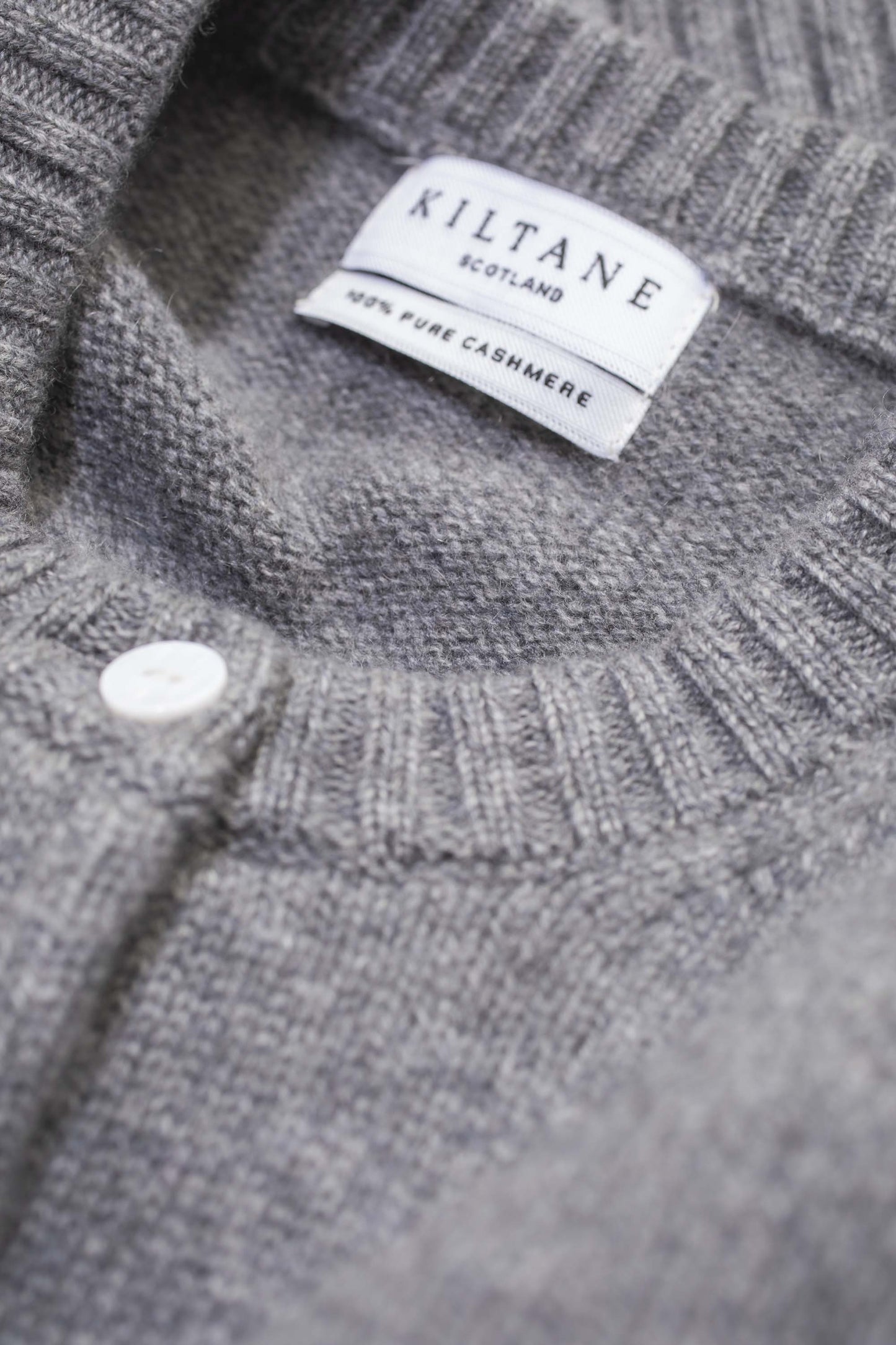 New Town Cashmere Cardigan - Derby Grey