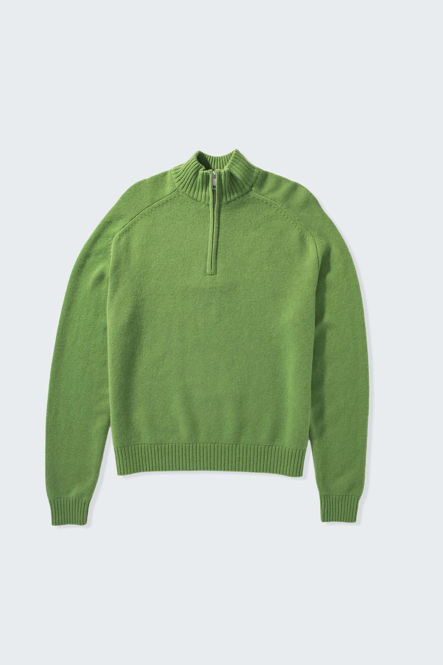 Men’s Edinburgh Cashmere Half Zip Jumper - Nettle Green