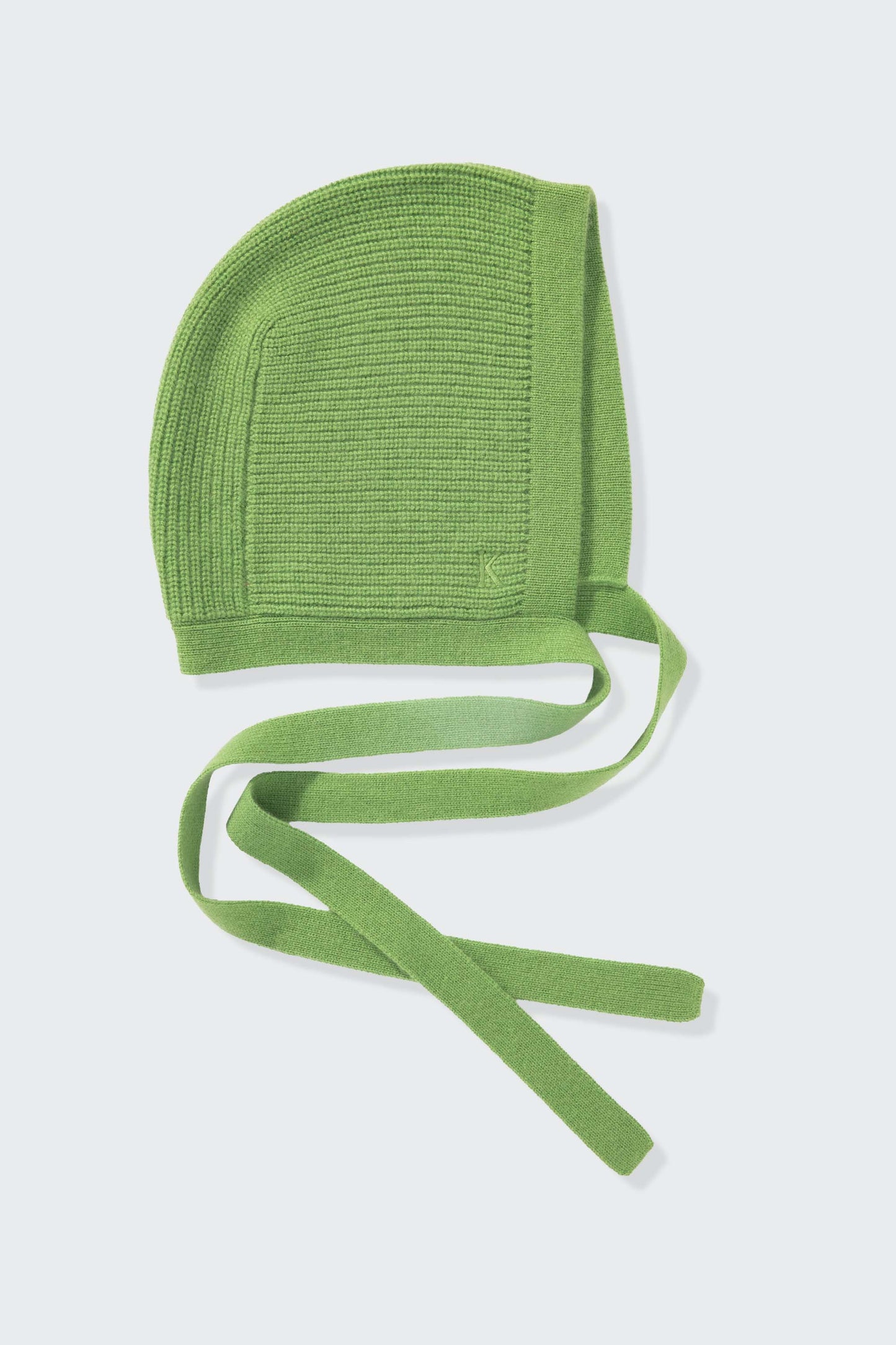 Knitted Cashmere Bonnet - Nettle Green