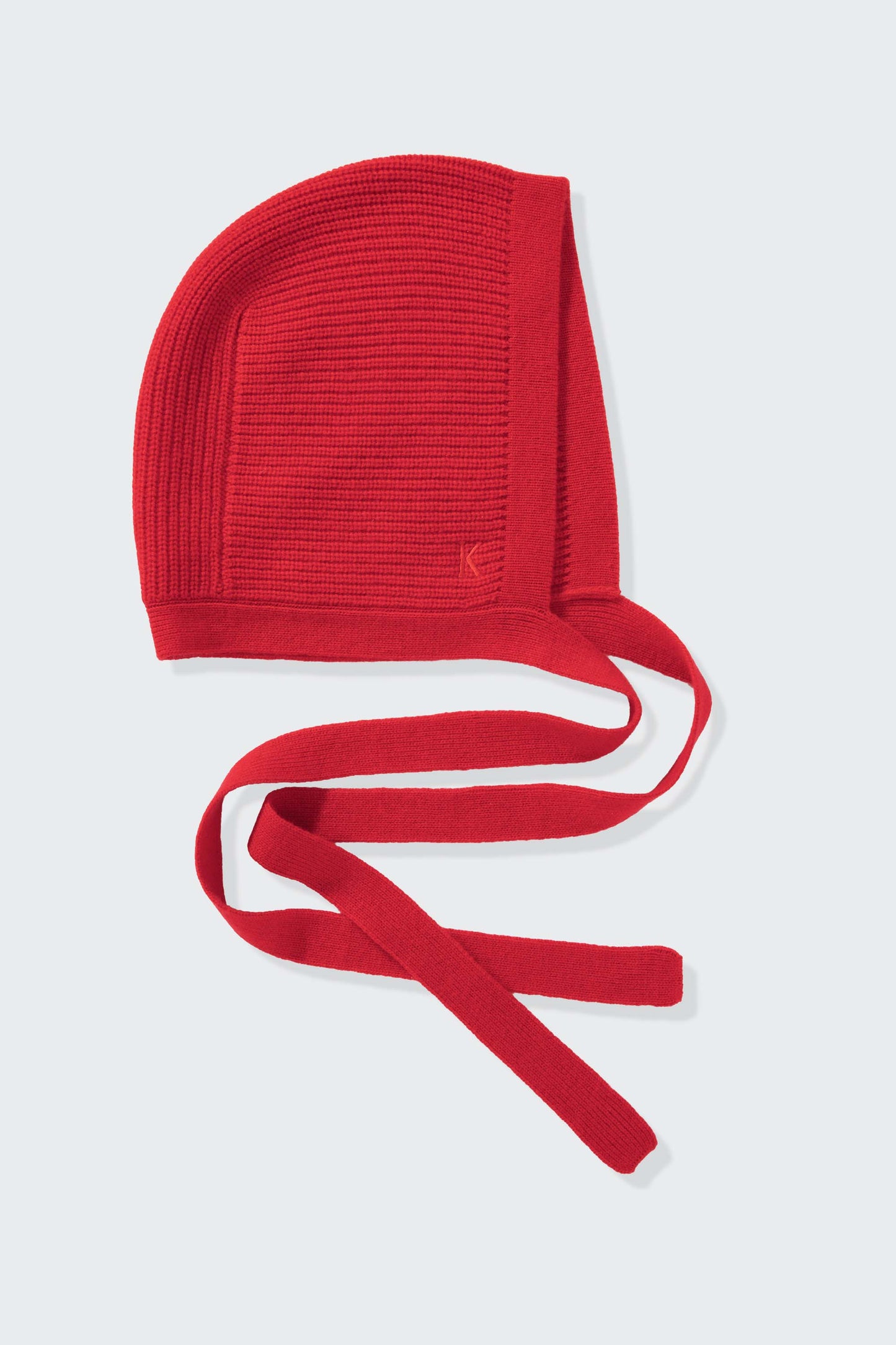 Knitted Cashmere Bonnet - Red