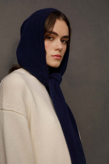 Hooded Cashmere Scarf - Cosmos