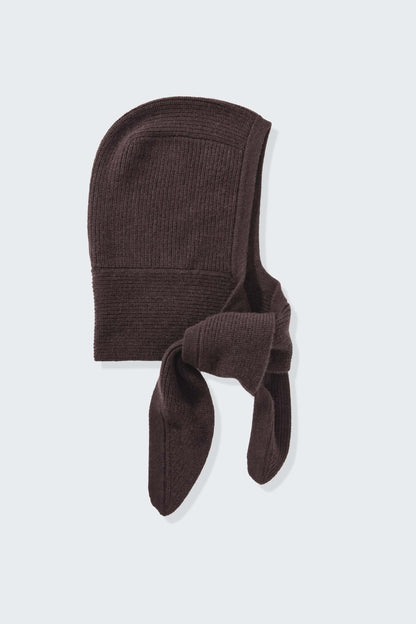 Hooded Cashmere Scarf - Peat Brown