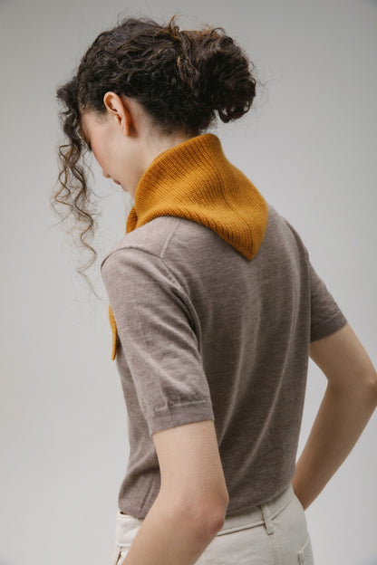 Knitted Cashmere Neck Tie - Amber Haze