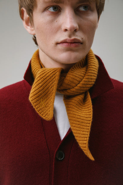 Knitted Cashmere Neck Tie - Amber Haze
