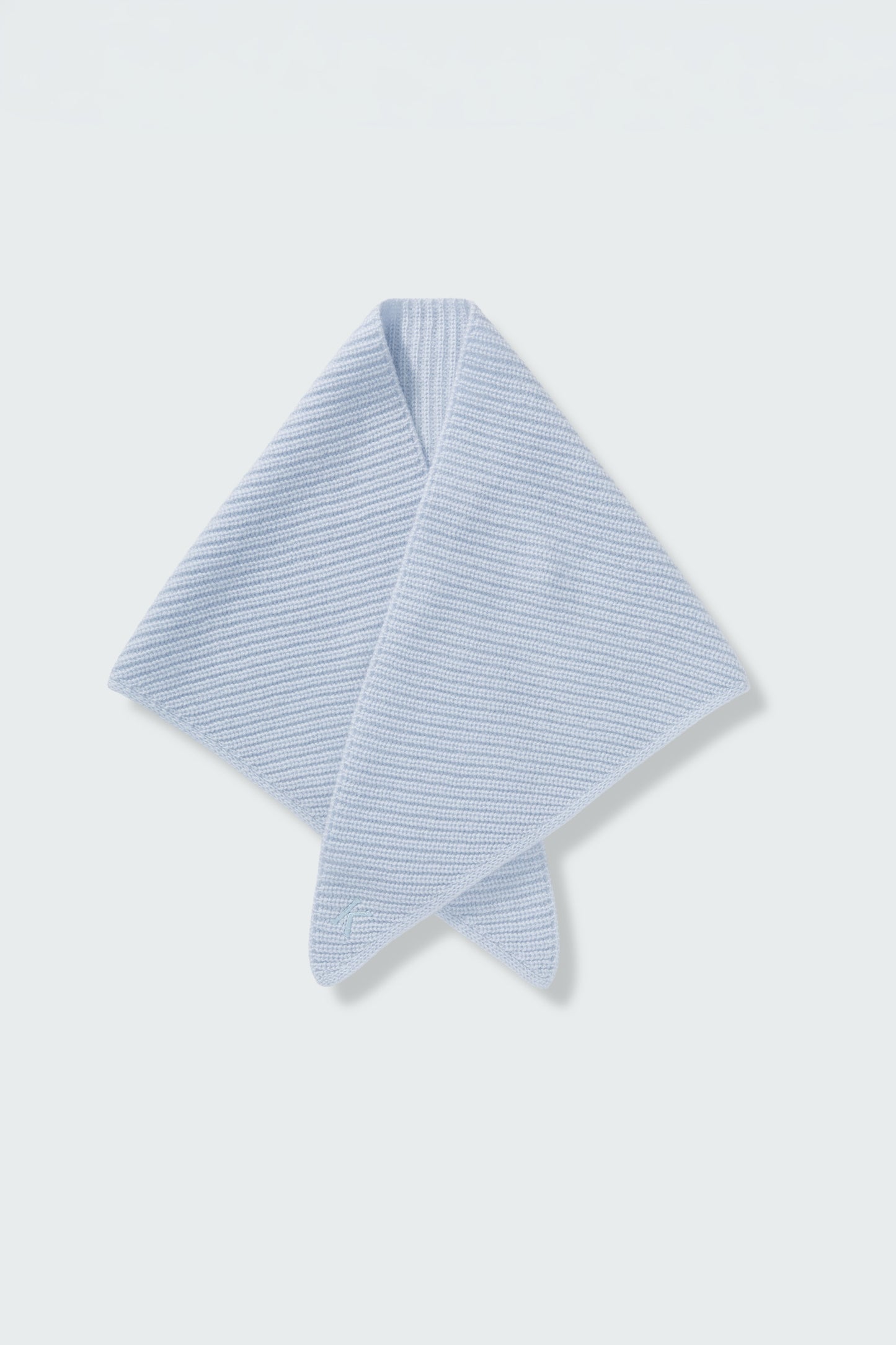 Knitted Cashmere Neck Tie - Blue Aura