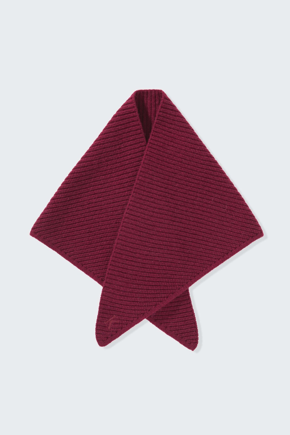 Knitted Cashmere Neck Tie - Burgundy