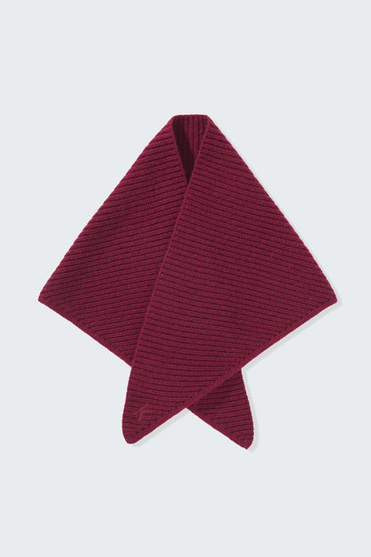 Knitted Cashmere Neck Tie - Burgundy