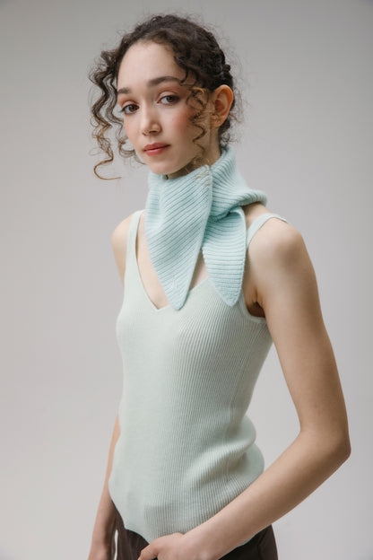 Knitted Cashmere Neck Tie - Jelly Mint