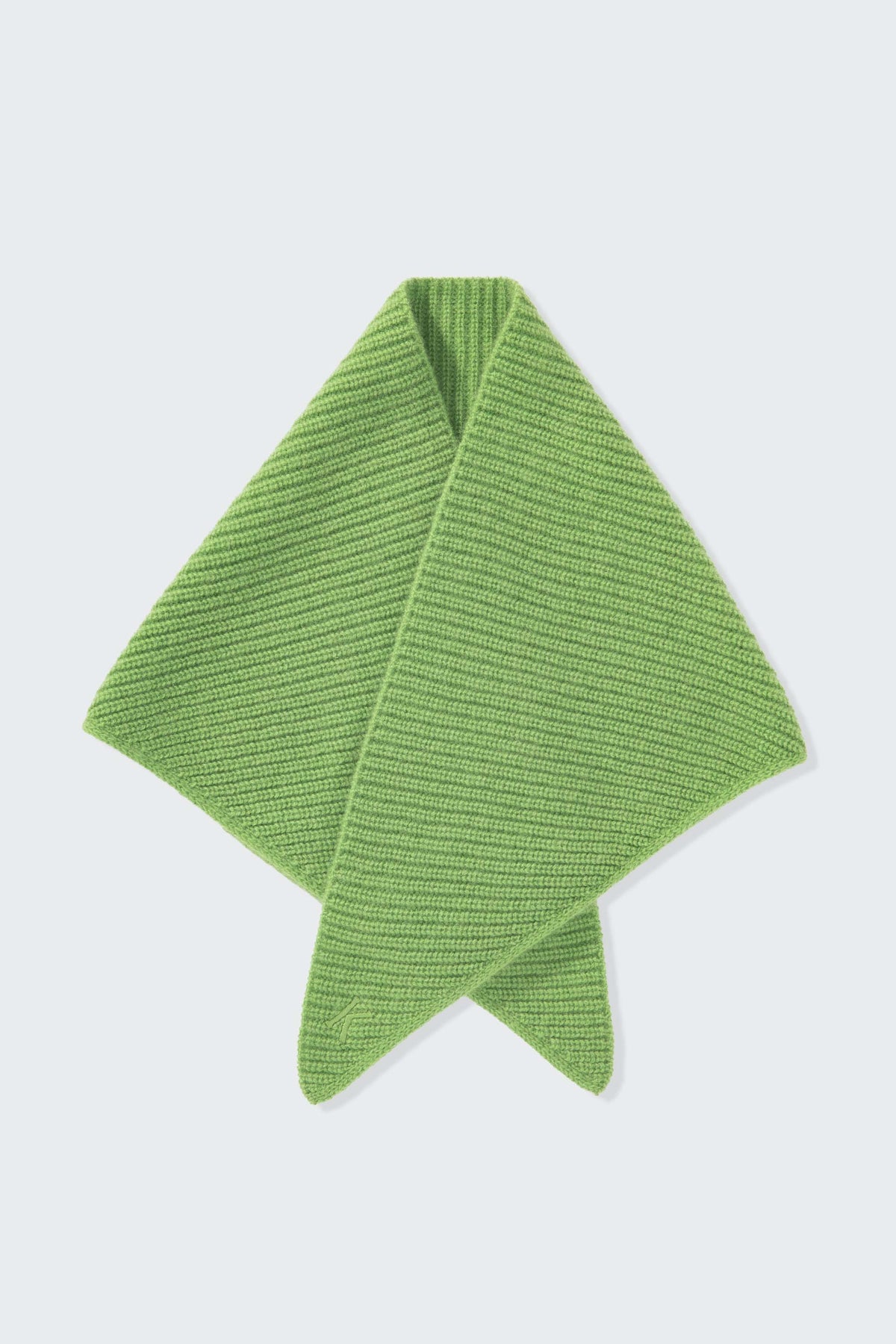 Knitted Cashmere Neck Tie - Nettle Green