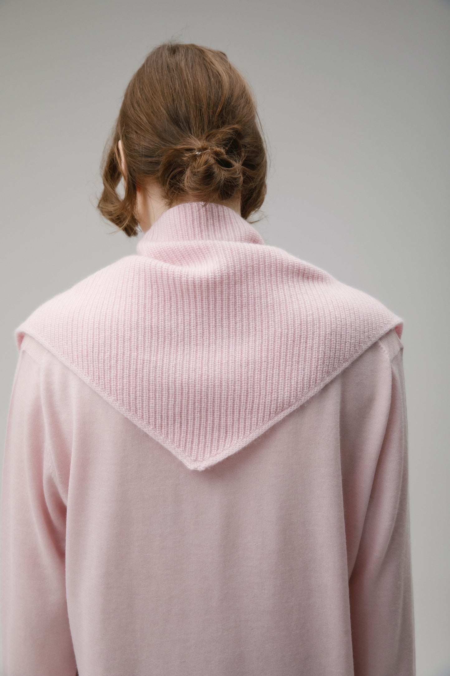 Knitted Cashmere Neck Tie - Pale Lilac