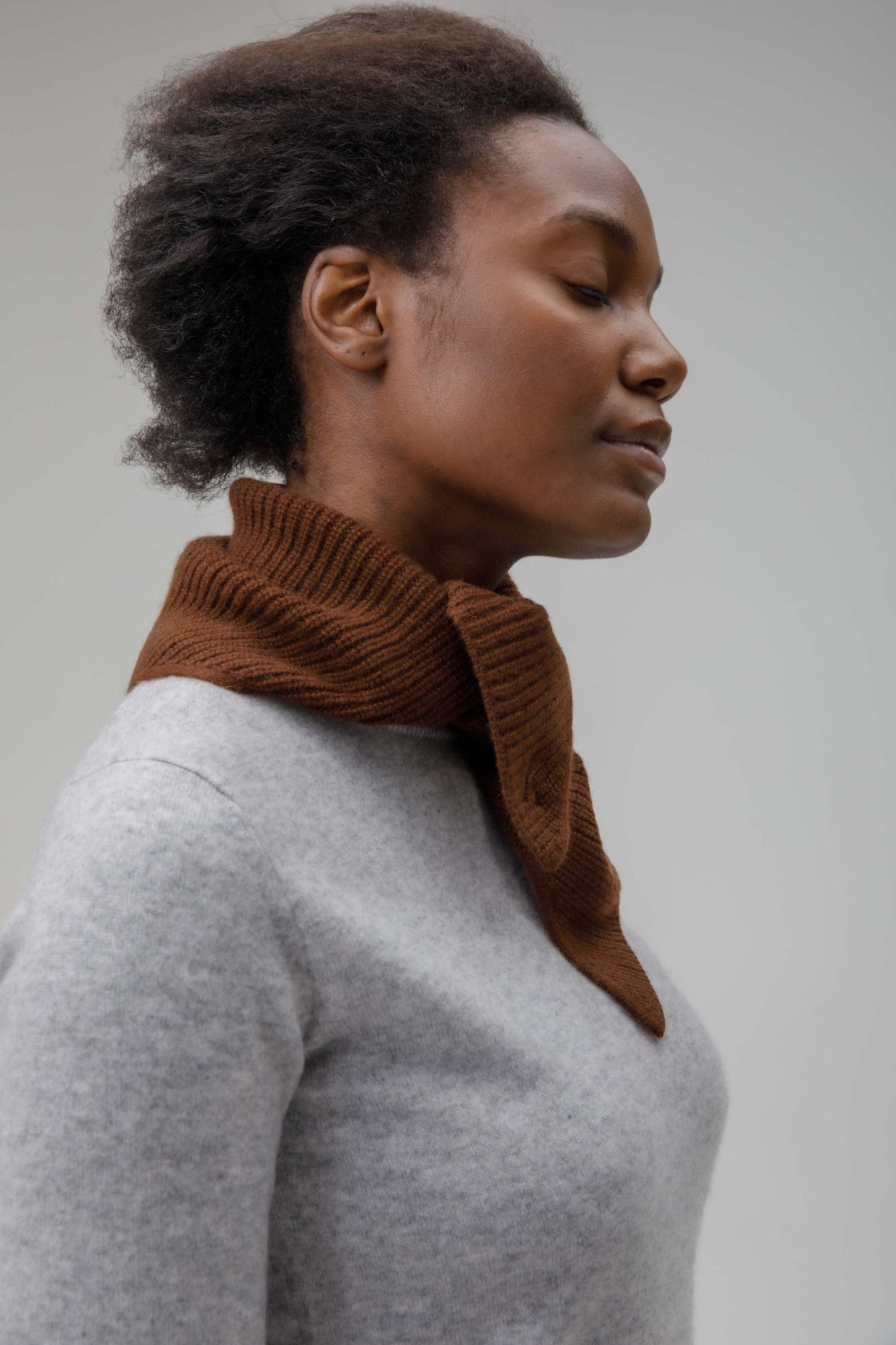 Knitted Cashmere Neck Tie - Coco