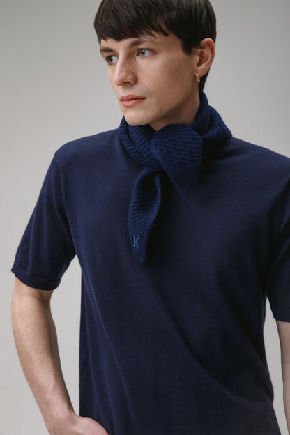 Knitted Cashmere Neck Tie - Cosmos