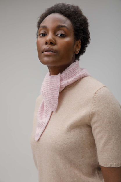 Knitted Cashmere Neck Tie - Pale Lilac