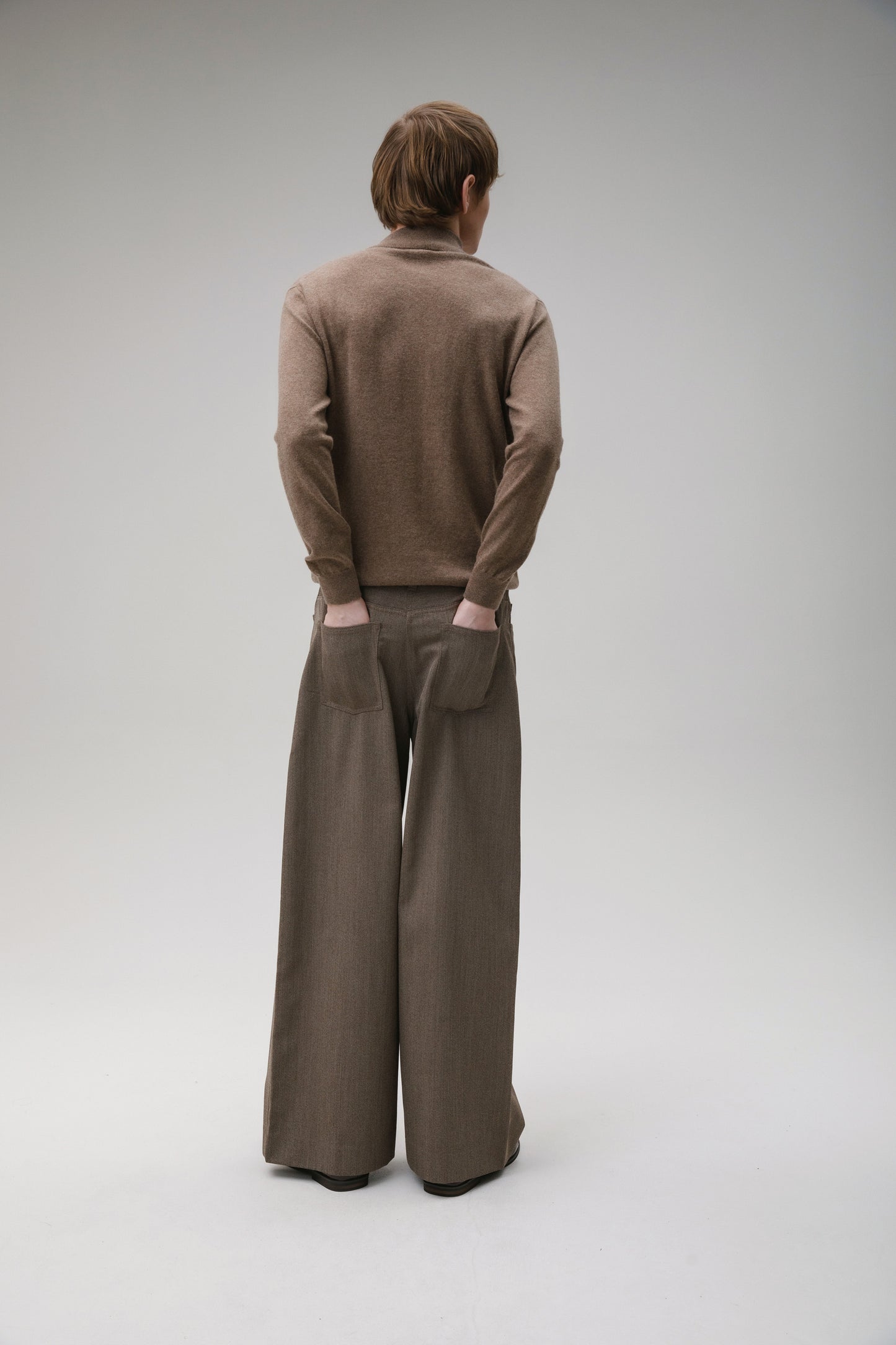 Men's Half Zip Jumper - Squirrel