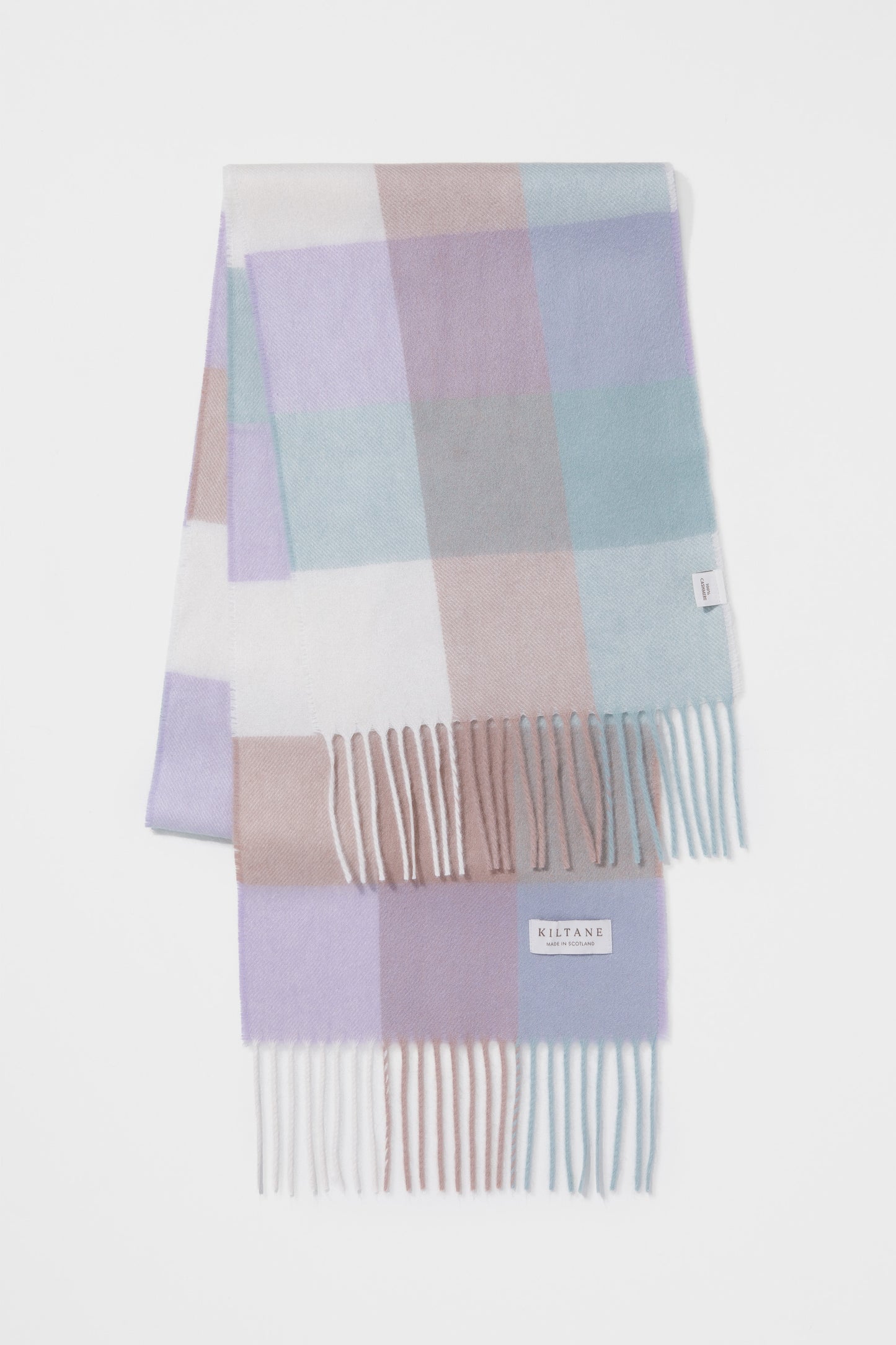 Made In Scotland 3 Square Cashmere Scarf - Brume Lilac