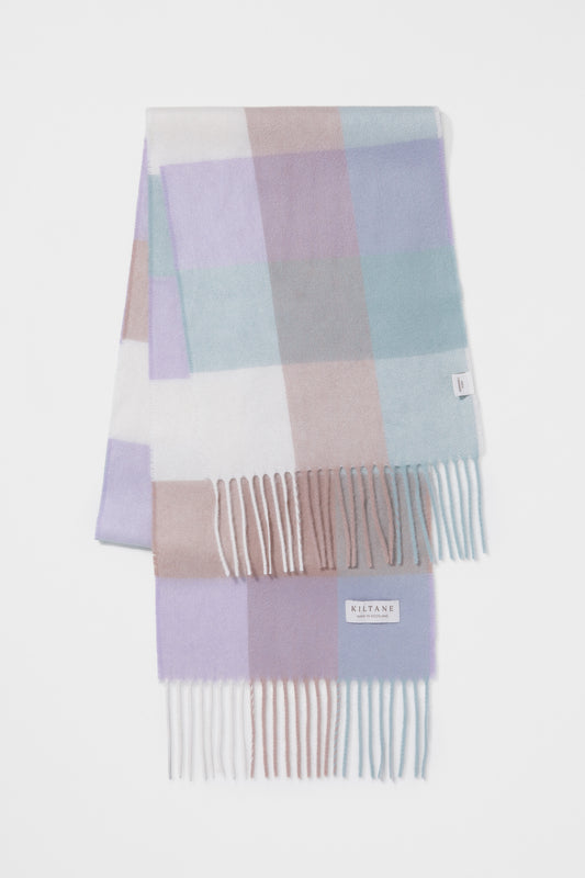 Made In Scotland 3 Square Cashmere Scarf - Brume Lilac