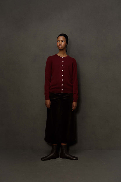 Women’s Morningside Cashmere Cardigan - Burgundy