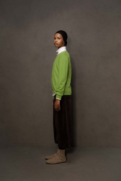 Women’s Morningside Cashmere Cardigan - Nettle Green