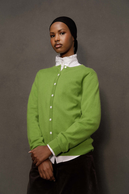 Women’s Morningside Cashmere Cardigan - Nettle Green