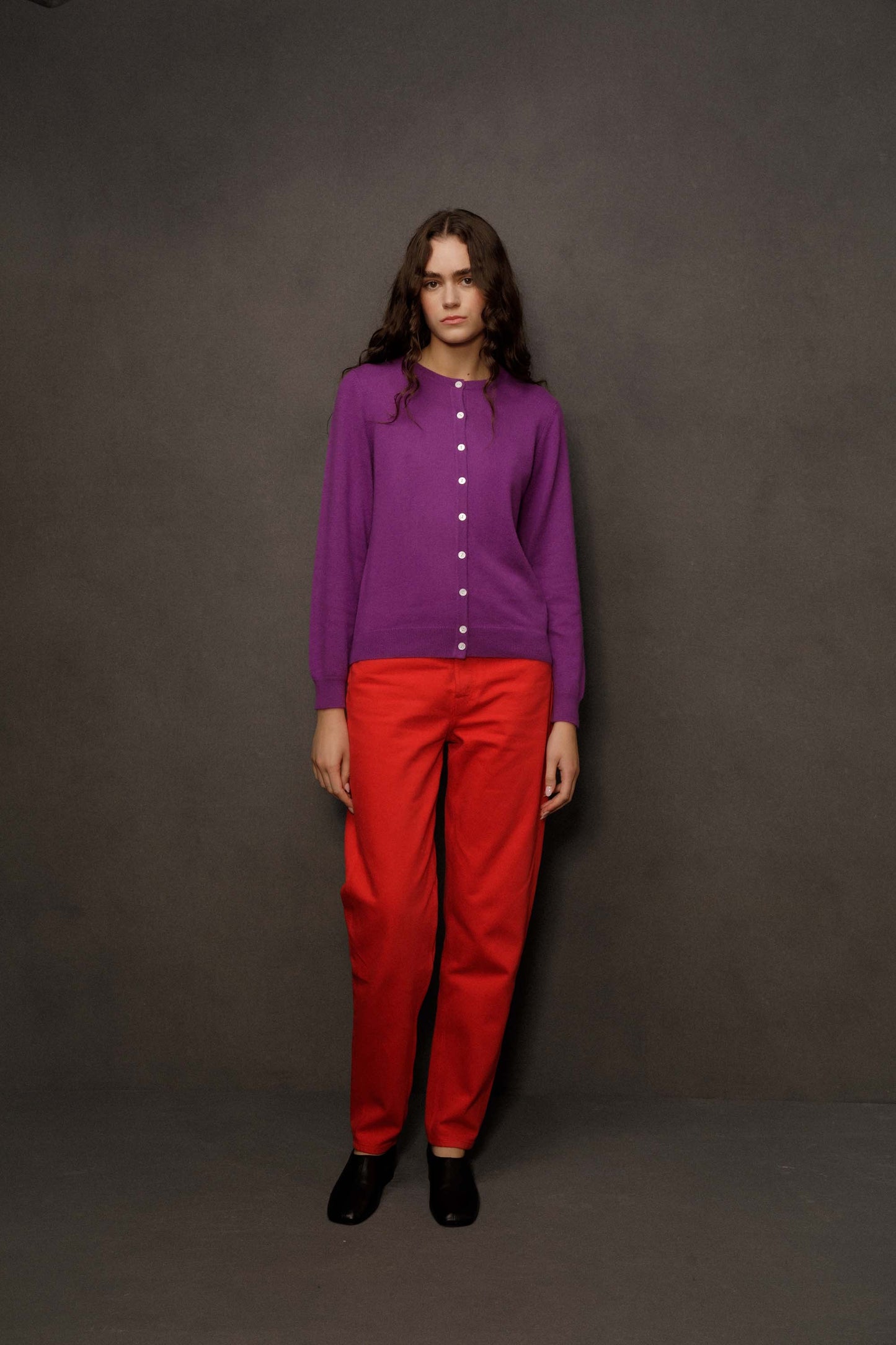 Women’s Morningside Cashmere Cardigan - Thistle Purple
