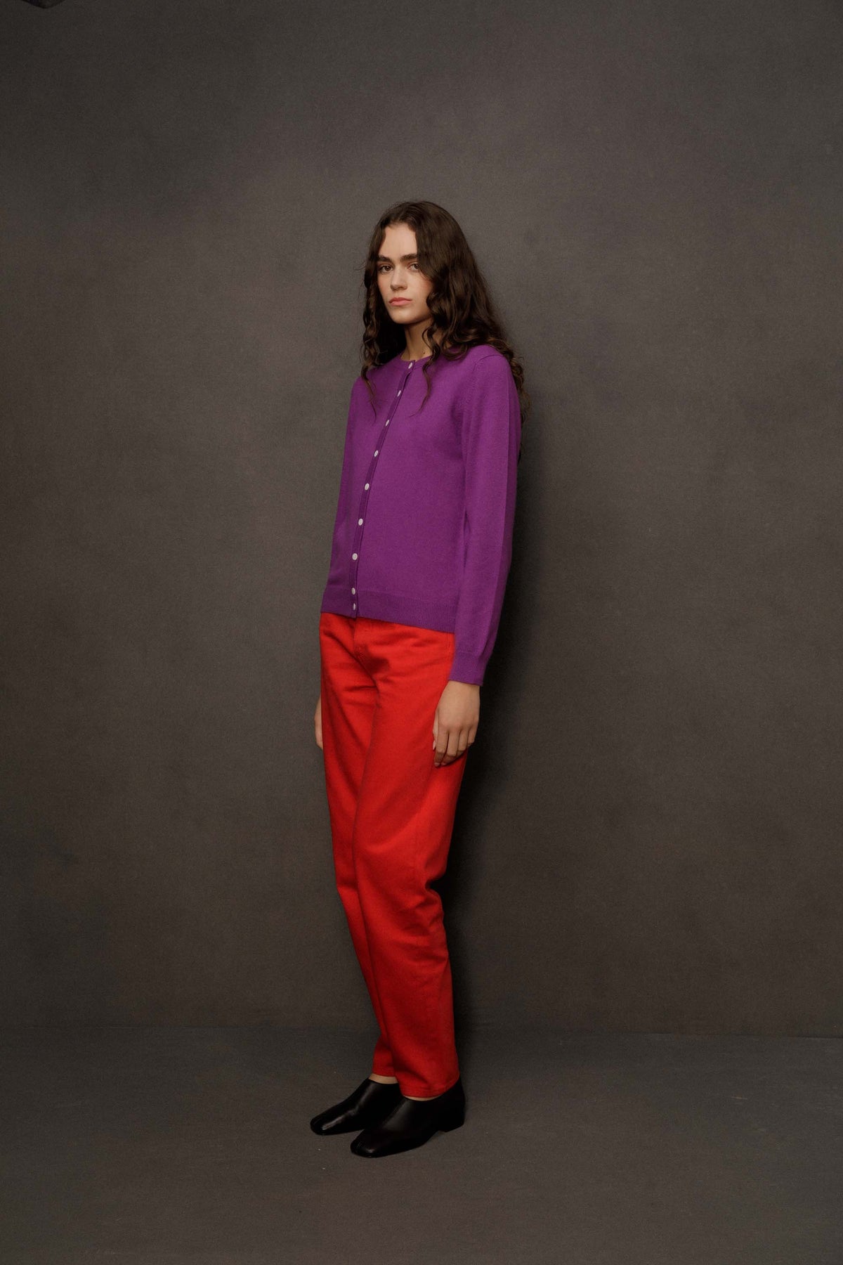 Women’s Morningside Cashmere Cardigan - Thistle Purple
