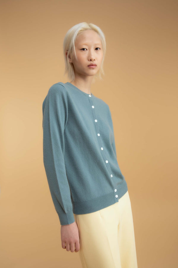 Morningside Cashmere Cardigan - Forth Blue