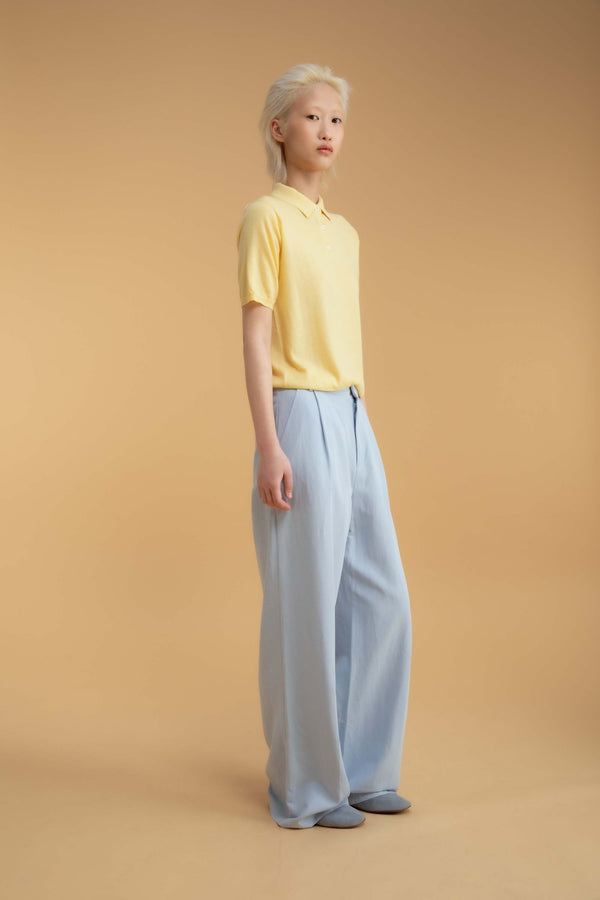 Morningside Cashmere Polo - Lemon Sherbet