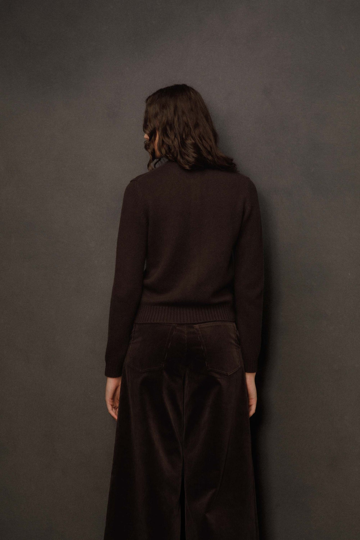 Women’s New Town Cashmere Long Sleeve Cardigan - Peat Brown