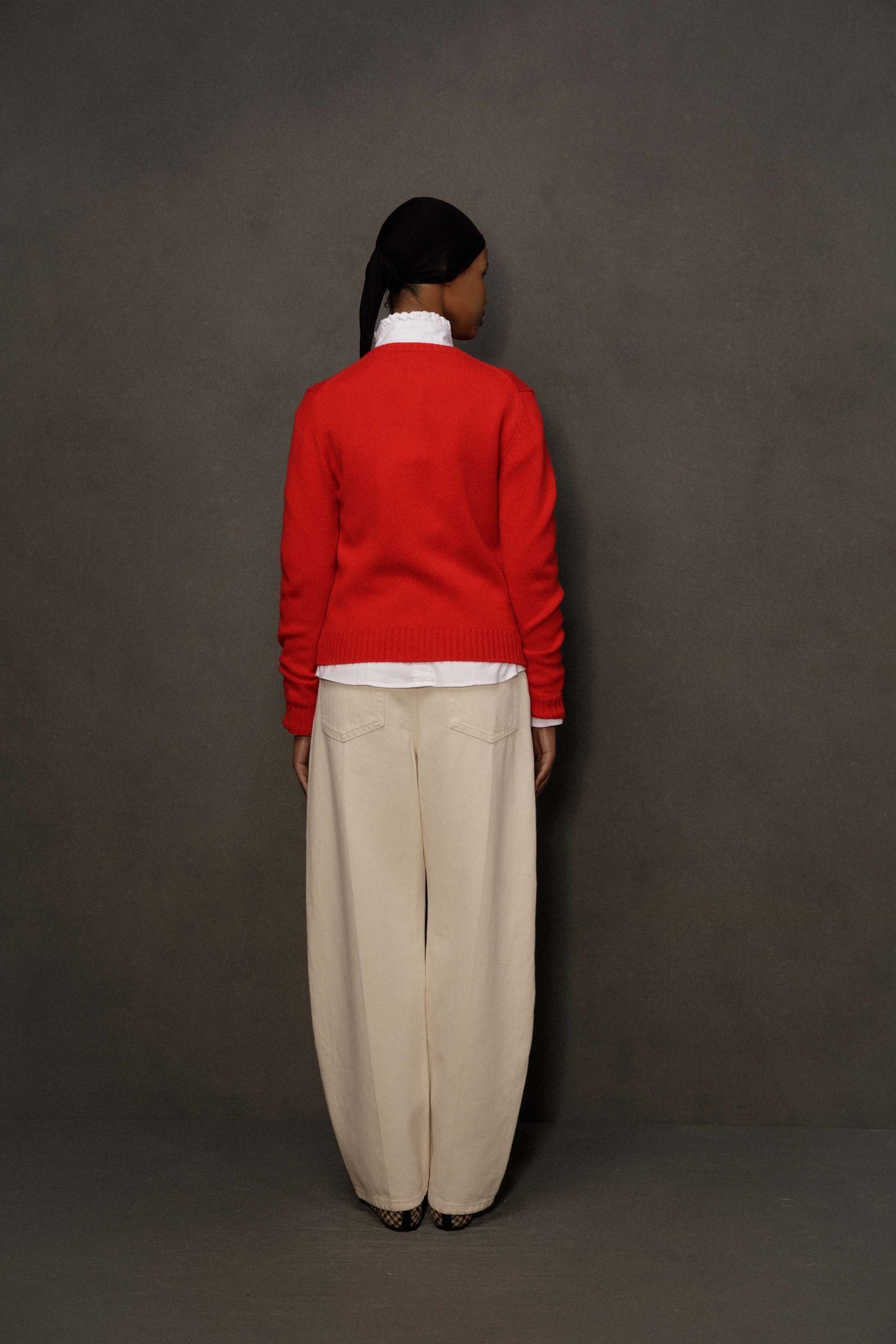 Women’s New Town Cashmere Long Sleeve Cardigan - Red