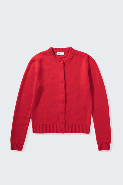 Women’s New Town Cashmere Long Sleeve Cardigan - Red