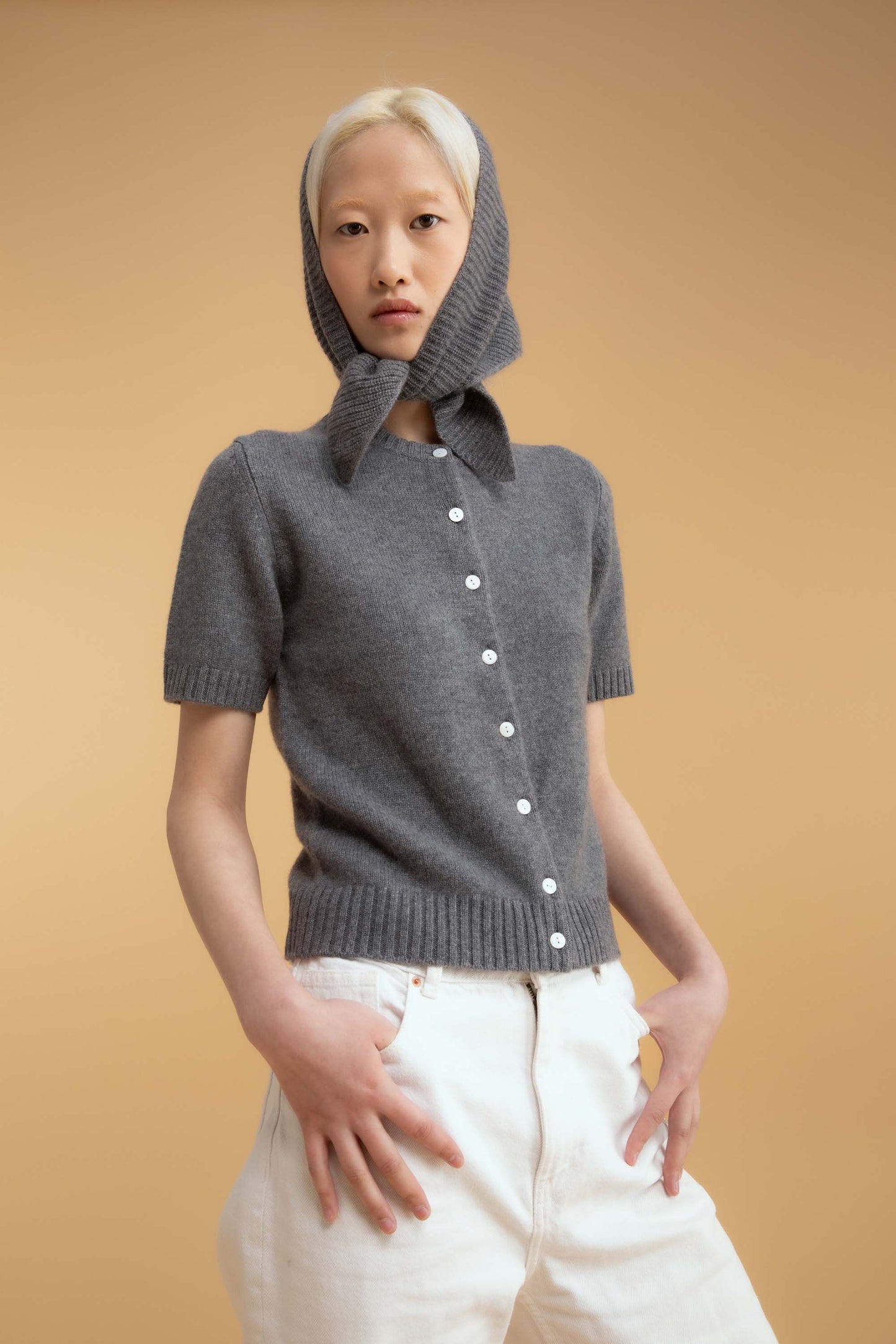 New Town Cashmere Cardigan - Derby Grey
