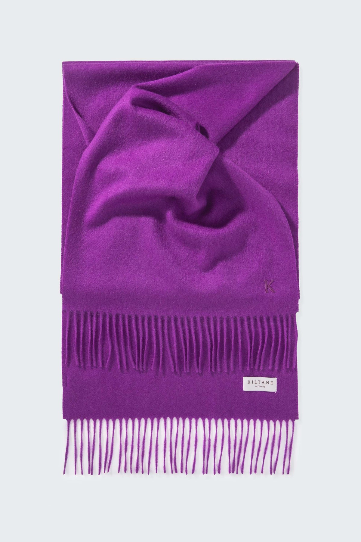 Solid Cashmere Wide Scarf - Thistle Purple
