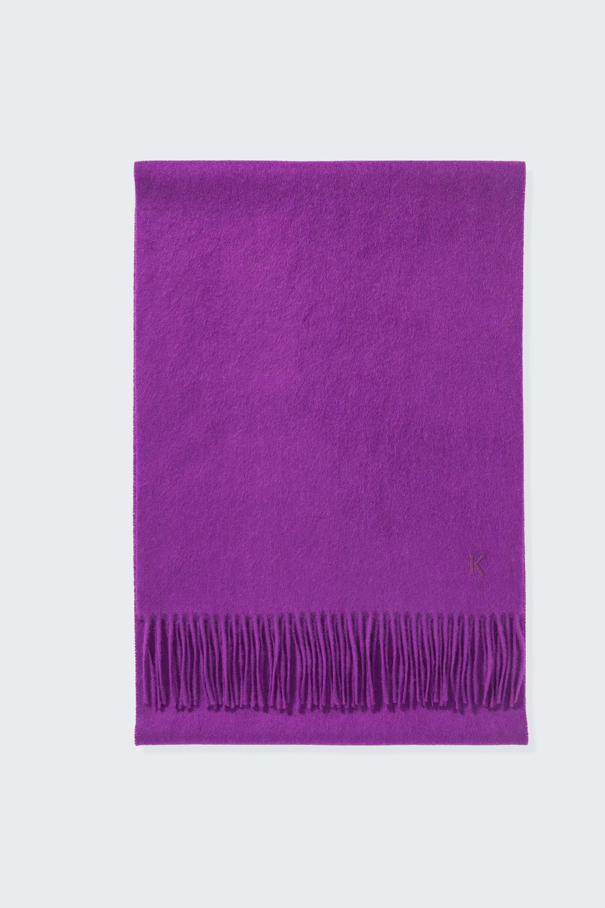 Solid Cashmere Wide Scarf - Thistle Purple
