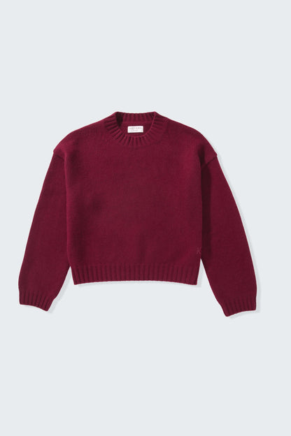 Women’s Raeburn Boxy Cashmere Crew Neck Jumper - Burgundy