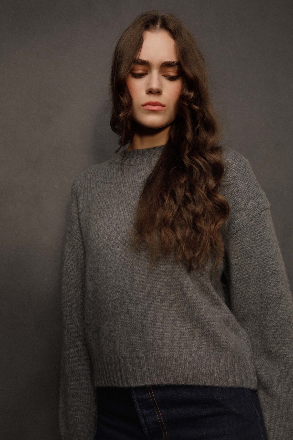 Women’s Raeburn Boxy Cashmere Crew Neck Jumper - Grey