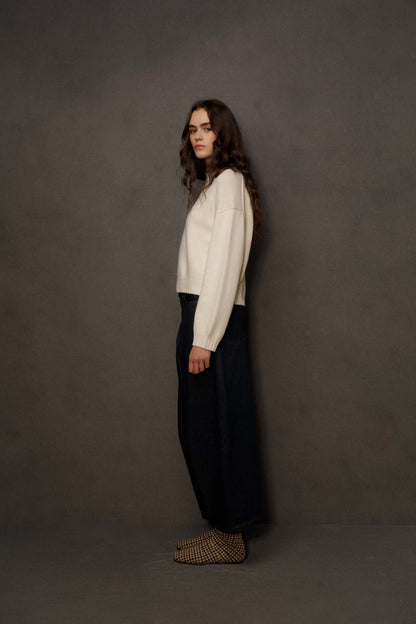 Women’s Raeburn Boxy Cashmere Crew Neck Jumper - Off White