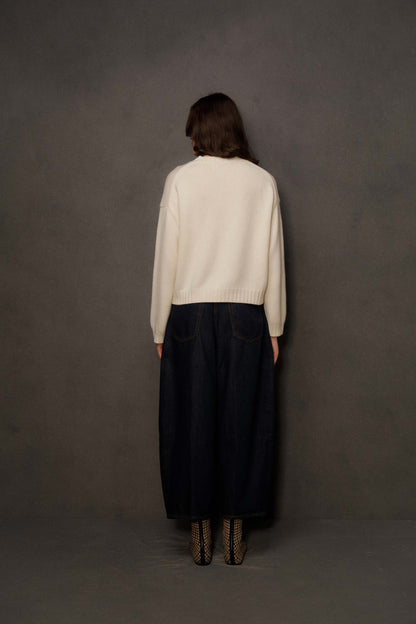 Women’s Raeburn Boxy Cashmere Crew Neck Jumper - Off White
