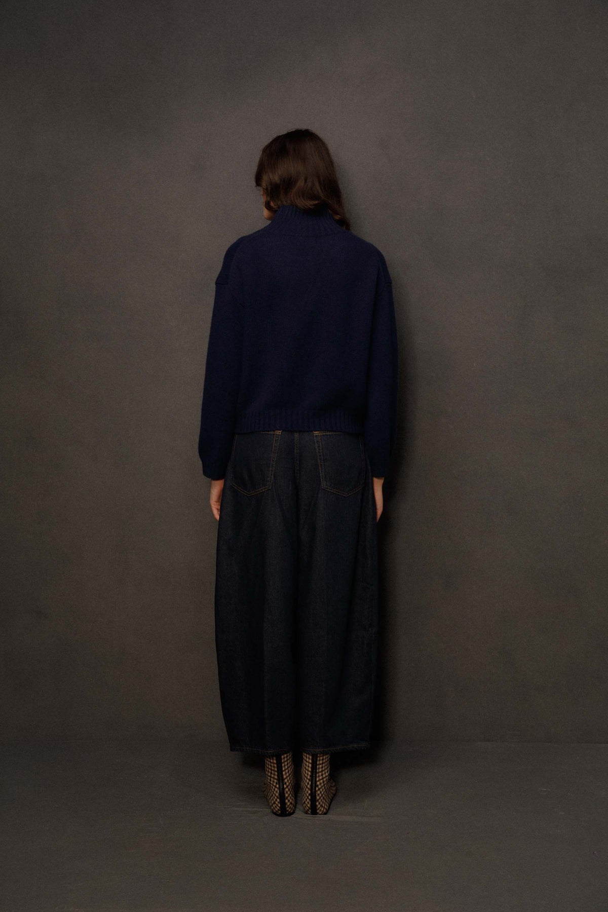 Women’s Raeburn Cashmere Funnel Neck Jumper - Navy