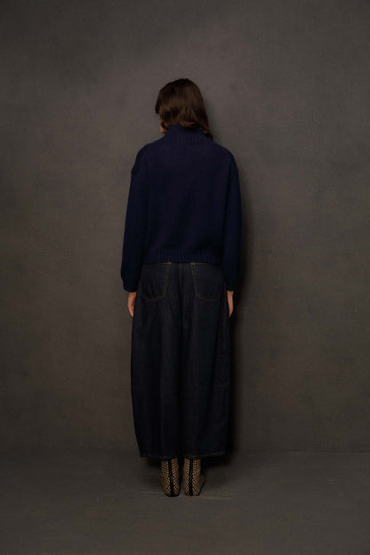 Women’s Raeburn Cashmere Funnel Neck Jumper - Navy