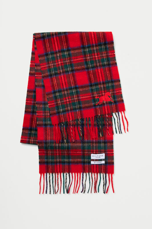 Year of the Horse Royal Stewart Cashmere Scarf - Red
