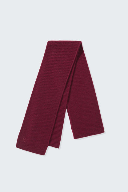 Skinny Cashmere Scarf - Burgundy
