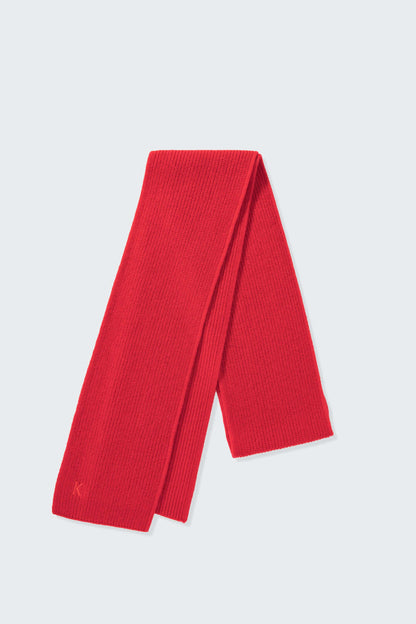 Skinny Cashmere Scarf - Red