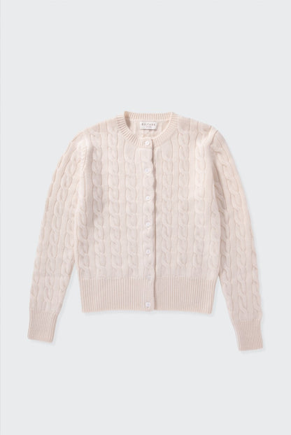 Women’s Calton Cashmere Cable Cardigan - Cream