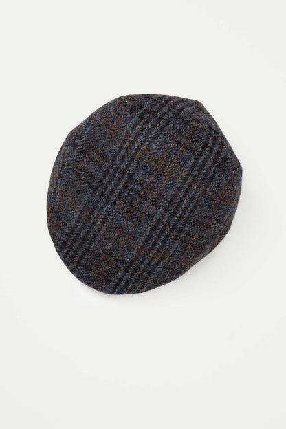 Harris Tweed Stornoway Cap - Blue Country Check