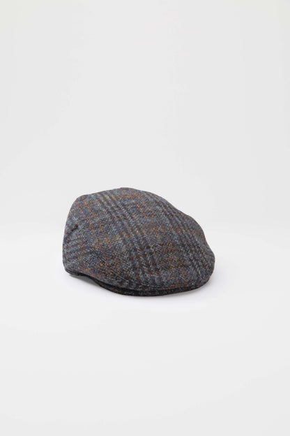 Harris Tweed Stornoway Cap - Blue Country Check