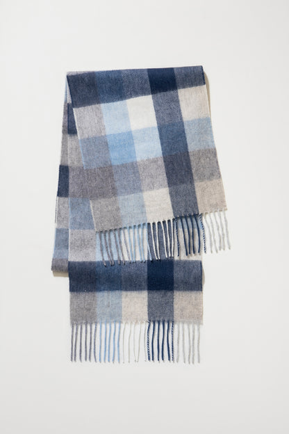 Lambswool Scarf - Glacier 5 Square Check