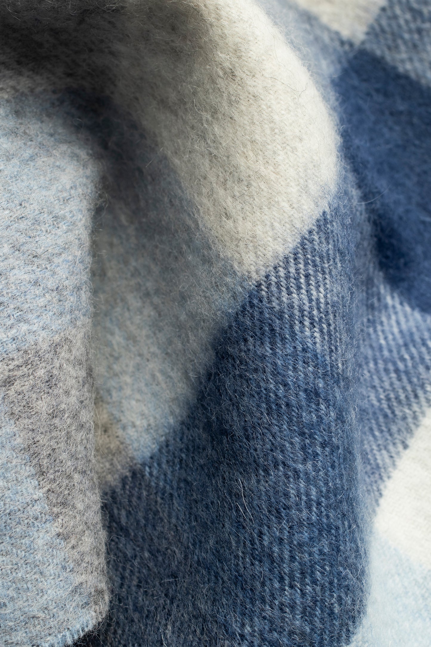 Lambswool Scarf - Glacier 5 Square Check