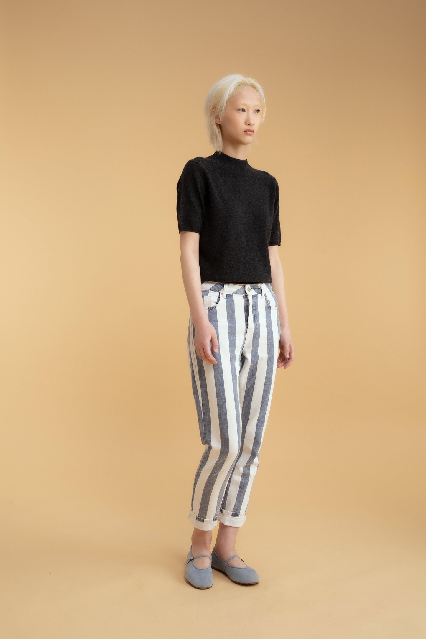 Trinity Cashmere T shirt - Charcoal